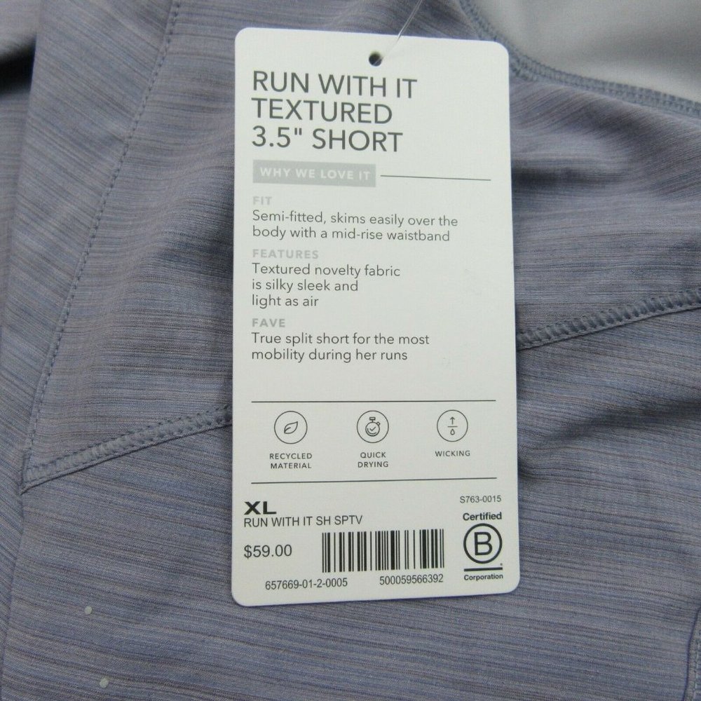 Athleta Run With It Textured 3.5" Shorts Womens XL - Picture 11 of 11